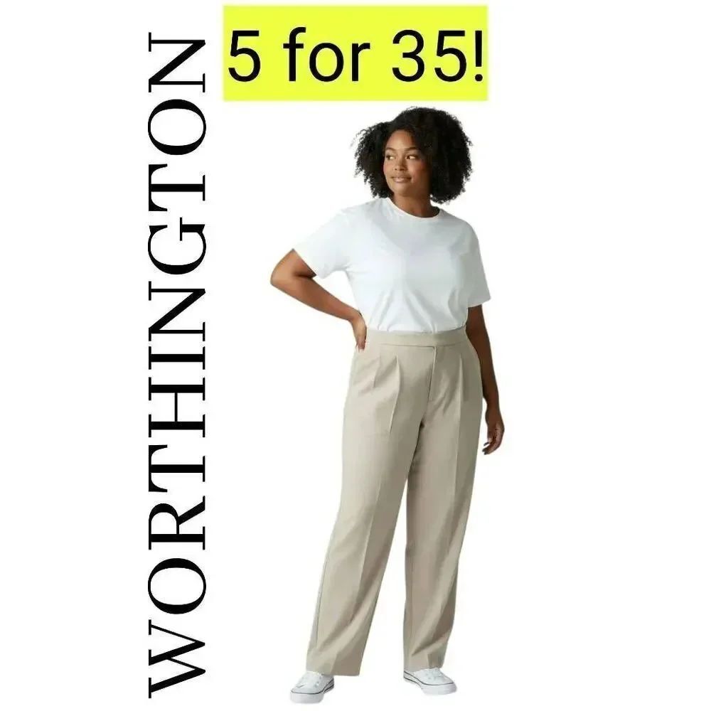Trousers Business Casual Professional Office Career Wear Neutral Light Tan Pants